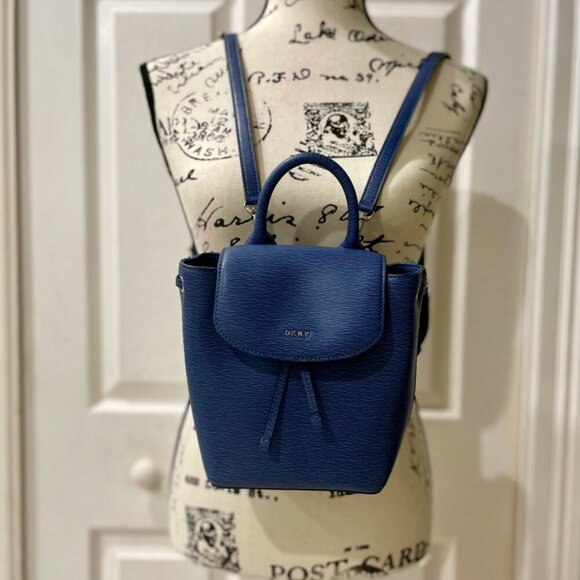 BLUE DKNY MINI BACKPACK CROSSBODY BAG - Picture 16 of 16